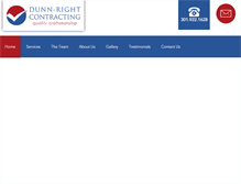 Tablet Screenshot of dunnrightcontracting.com